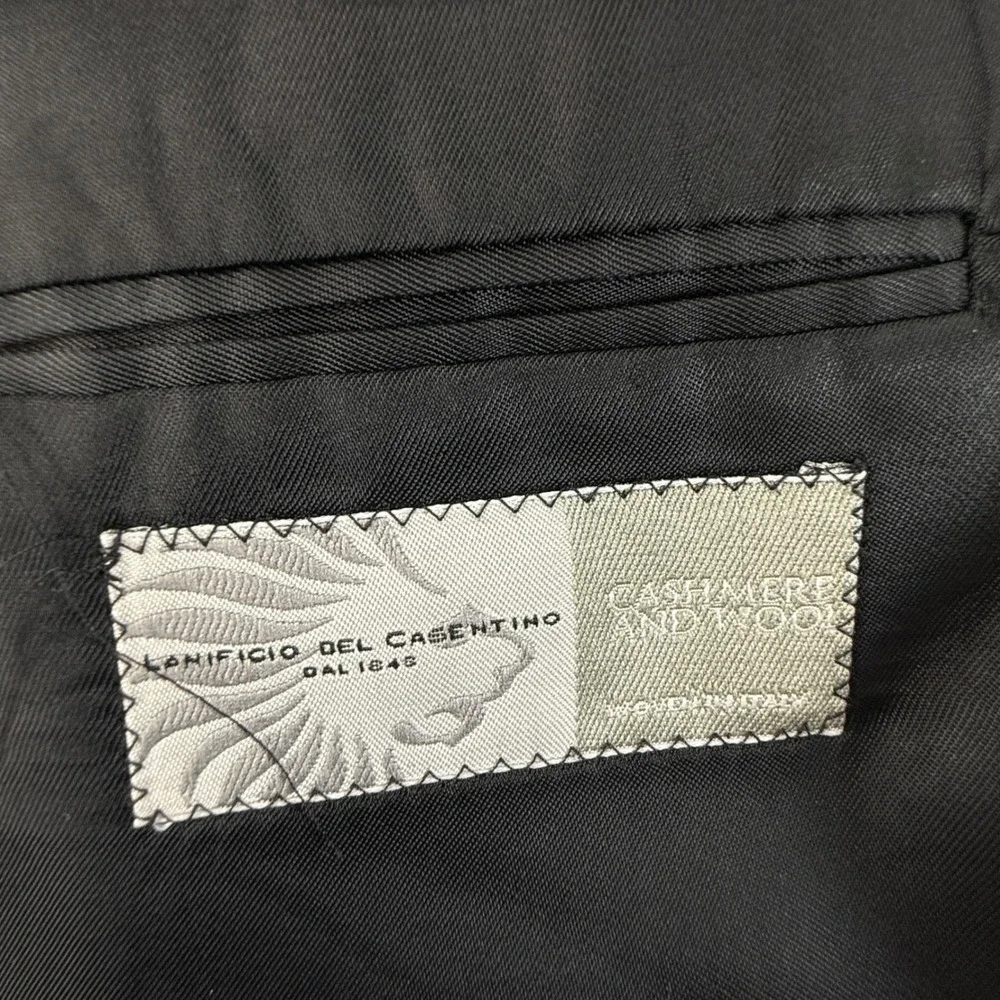 VTG‎ TodaysManTM 44R Messina Blazer Jacket Italian Cashmere Grey Herringbone